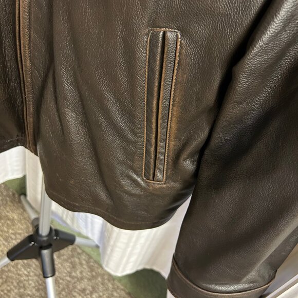 Men’s Cherokee supple leather bomber style jacket, size XL - Picture 3 of 10